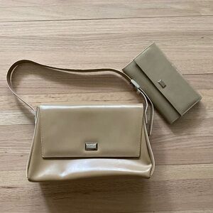 Gai Mattiolo Beige Purse and Wallet Set